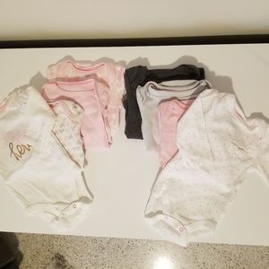 8pc Cloud Island long sleeve onesies